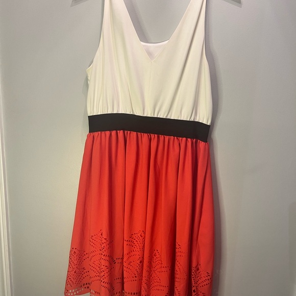 forever 21 coral and white dress - Picture 3 of 4